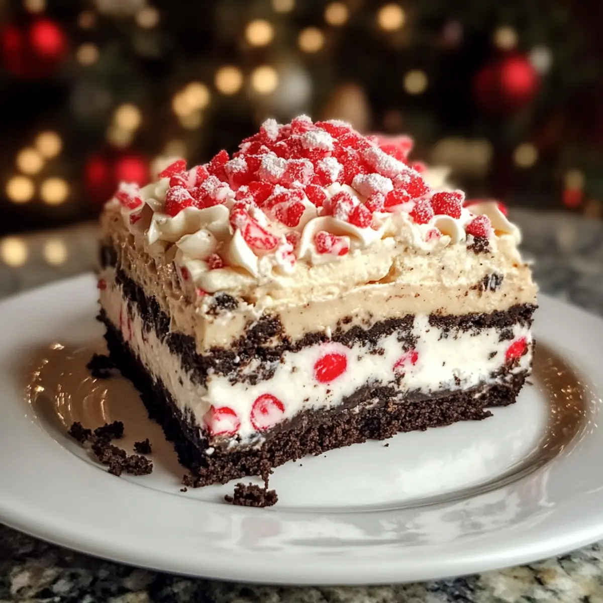 Keine-Bake Weihnachts Oreo Lasagne