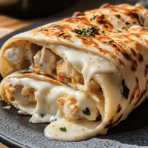Käse Knoblauch Hähnchen Wraps