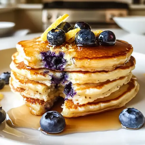 Zitronen-Blaubeer-Pfannkuchen