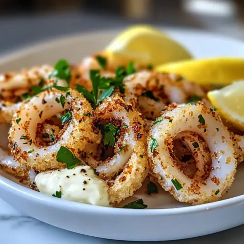 Zitronen-Knoblauch-Tintenfisch mit Aioli