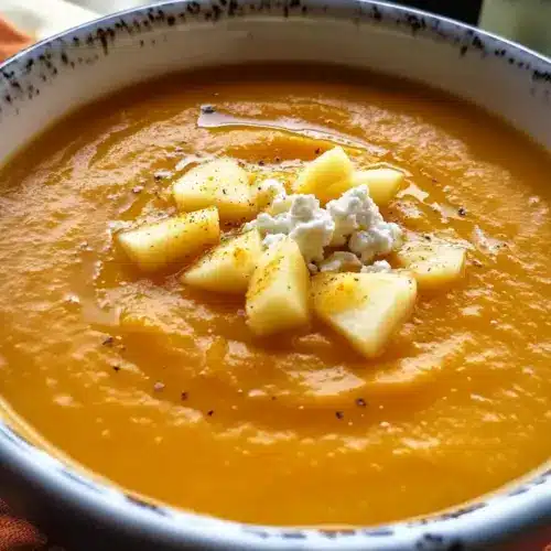 Süßkartoffel- und Apfelsuppe