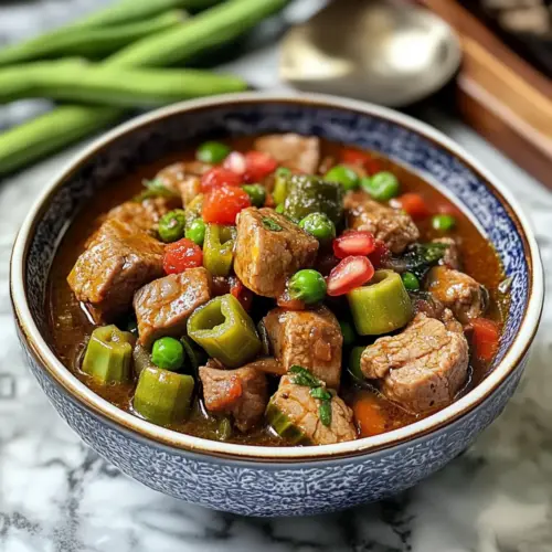 Herzhafter Okra-Eintopf